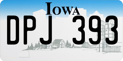 IA license plate DPJ393