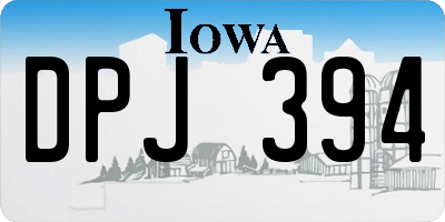 IA license plate DPJ394