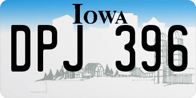 IA license plate DPJ396