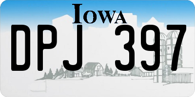 IA license plate DPJ397