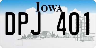 IA license plate DPJ401