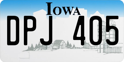 IA license plate DPJ405