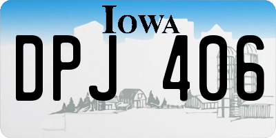 IA license plate DPJ406