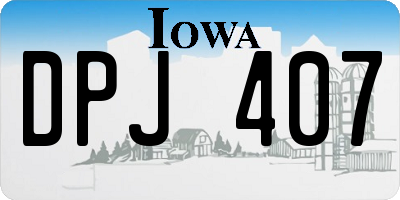 IA license plate DPJ407