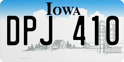 IA license plate DPJ410