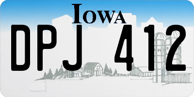 IA license plate DPJ412
