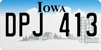 IA license plate DPJ413