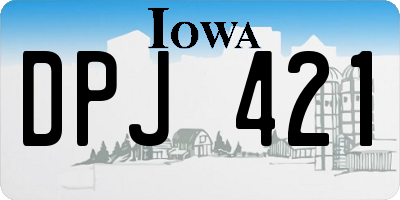 IA license plate DPJ421