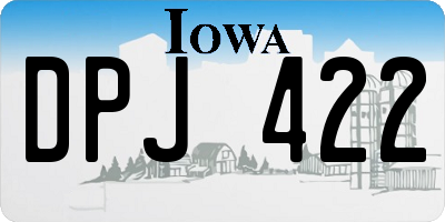 IA license plate DPJ422