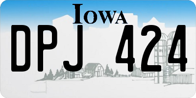 IA license plate DPJ424