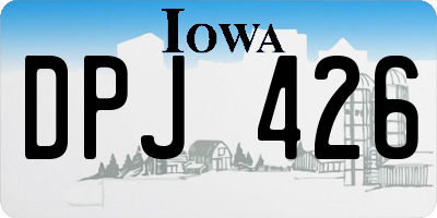 IA license plate DPJ426