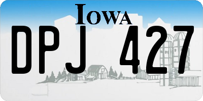 IA license plate DPJ427