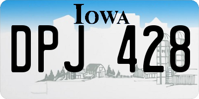 IA license plate DPJ428