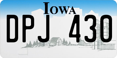 IA license plate DPJ430