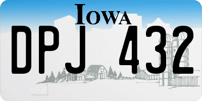 IA license plate DPJ432
