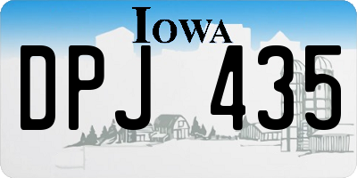 IA license plate DPJ435