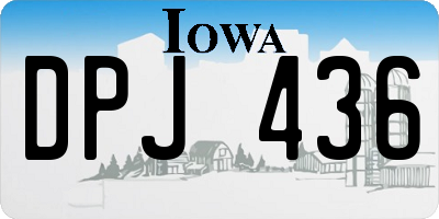 IA license plate DPJ436