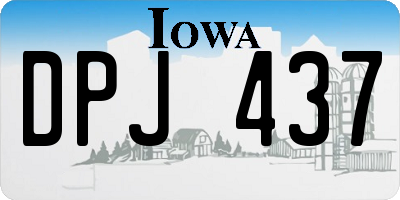 IA license plate DPJ437