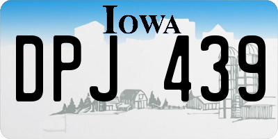 IA license plate DPJ439