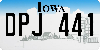 IA license plate DPJ441