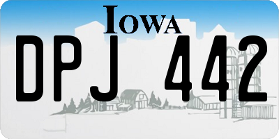 IA license plate DPJ442