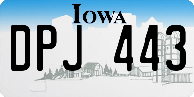 IA license plate DPJ443