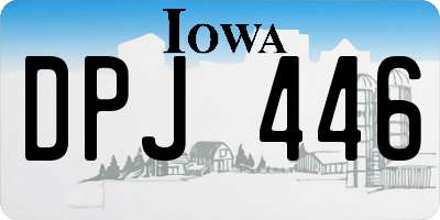 IA license plate DPJ446