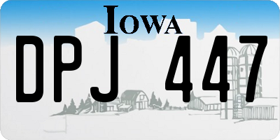 IA license plate DPJ447