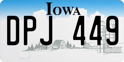 IA license plate DPJ449