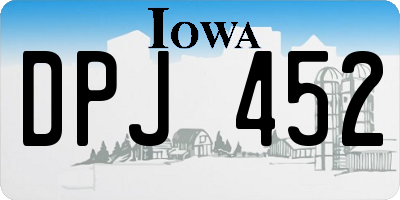 IA license plate DPJ452