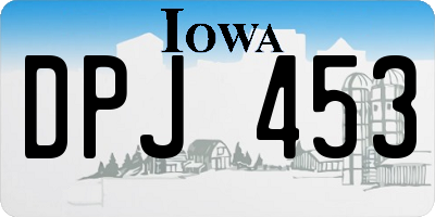 IA license plate DPJ453
