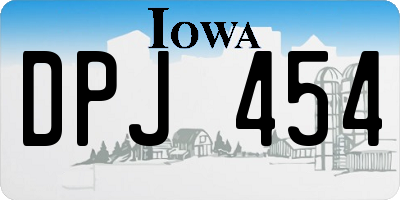 IA license plate DPJ454