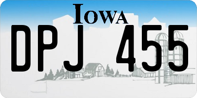 IA license plate DPJ455