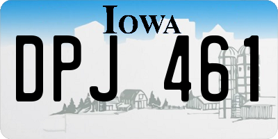 IA license plate DPJ461