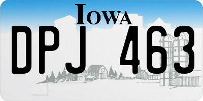 IA license plate DPJ463
