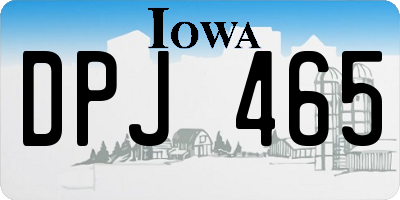IA license plate DPJ465