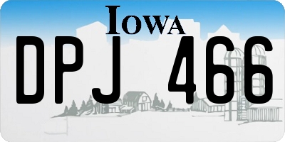 IA license plate DPJ466
