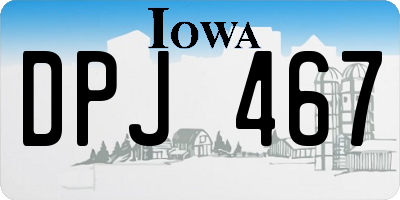 IA license plate DPJ467