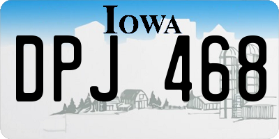 IA license plate DPJ468