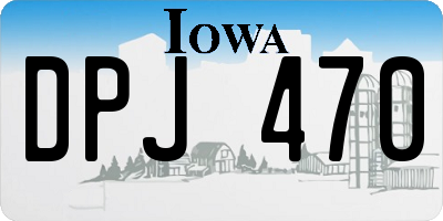 IA license plate DPJ470