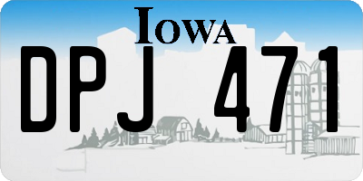 IA license plate DPJ471