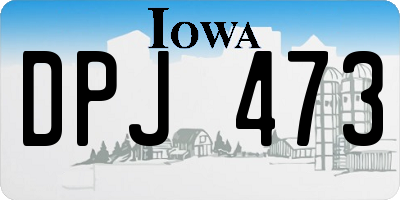 IA license plate DPJ473