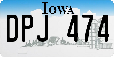 IA license plate DPJ474