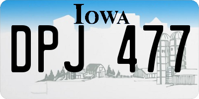 IA license plate DPJ477