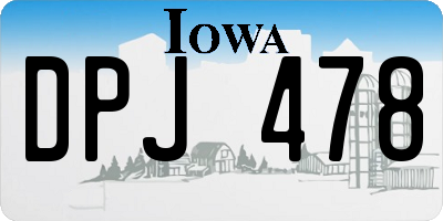 IA license plate DPJ478