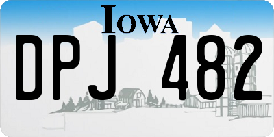 IA license plate DPJ482