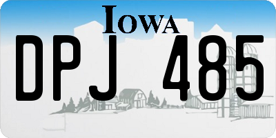 IA license plate DPJ485