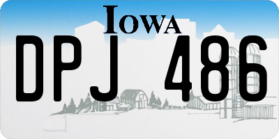 IA license plate DPJ486