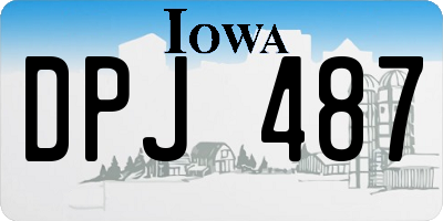 IA license plate DPJ487