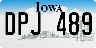 IA license plate DPJ489